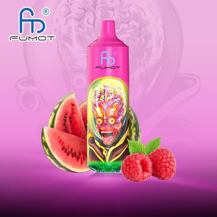 RandM Vape Erfahrung | Fumot RandM Tornado 00P2196 9000 Pro Vape-Gerät mit Akku und E-Juice-Display Version 1 Himbeer-Wassermelone